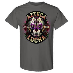 Azteca Lucha Libre Wrestling Mexican Culture Graphic T-Shirt